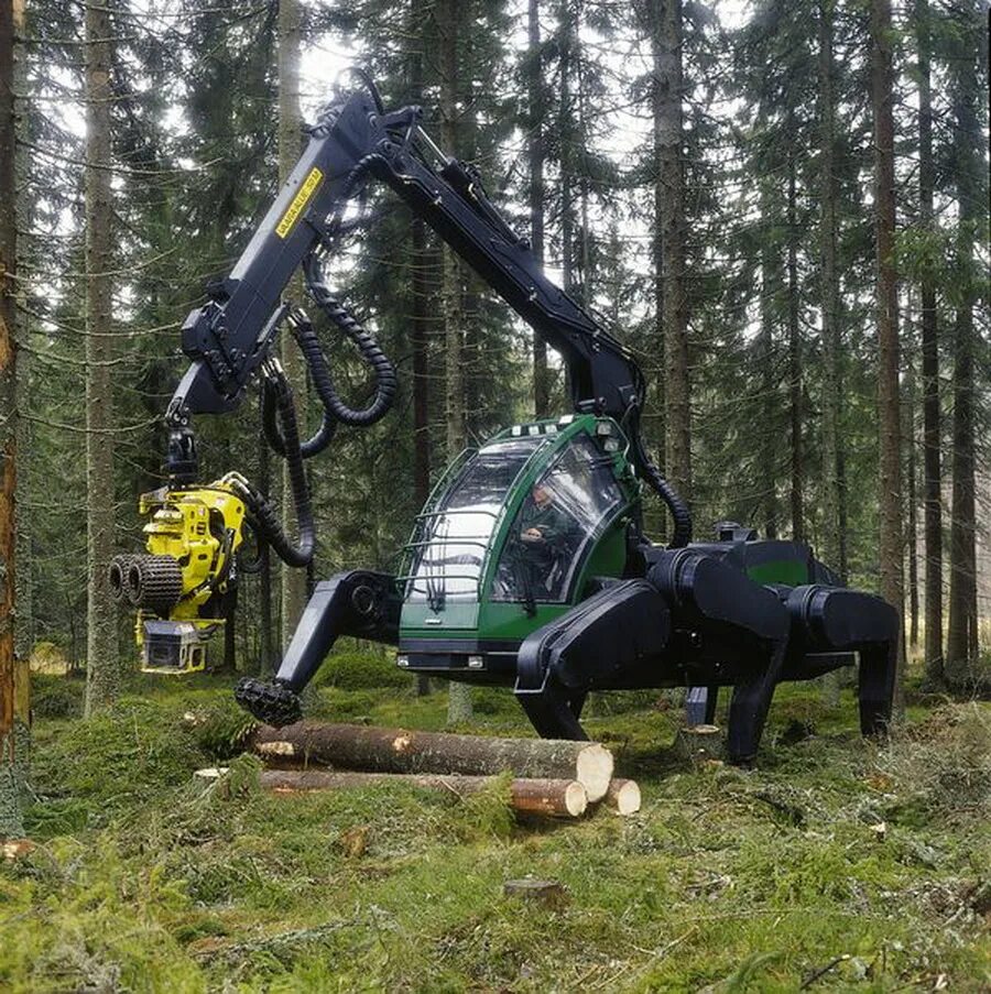 Шагающий харвестер John Deere. Ходячий харвестер John Deere. Комплекс харвестер и форвардер. Шагающий харвестер PLUSJACK.