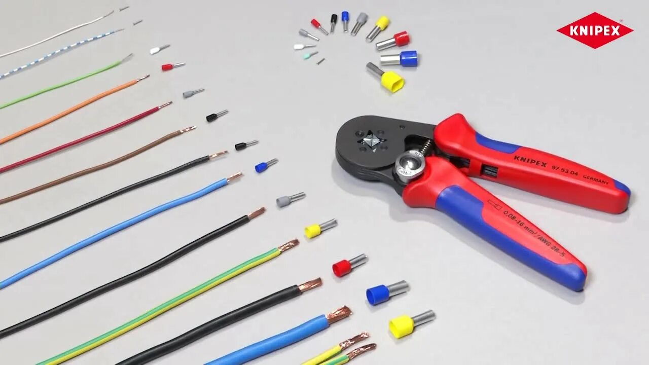 Обжим проводов ншви. 975304 knipex. обжим ншви 2 проводов. обжим для ншви наконечников. обжима книпекс ншви наконечников.