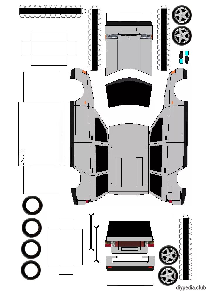 Шаблон для склеивания машин. Развертка ВАЗ 2111. Развертка модели ВАЗ 2107. Развёртка машины из бумаги ВАЗ 2110. Развертки моделей автомобиля ВАЗ 2111.