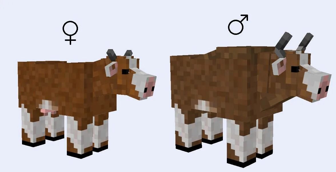Корова майнкрафт сбоку. Мод на коров. Грибная корова.