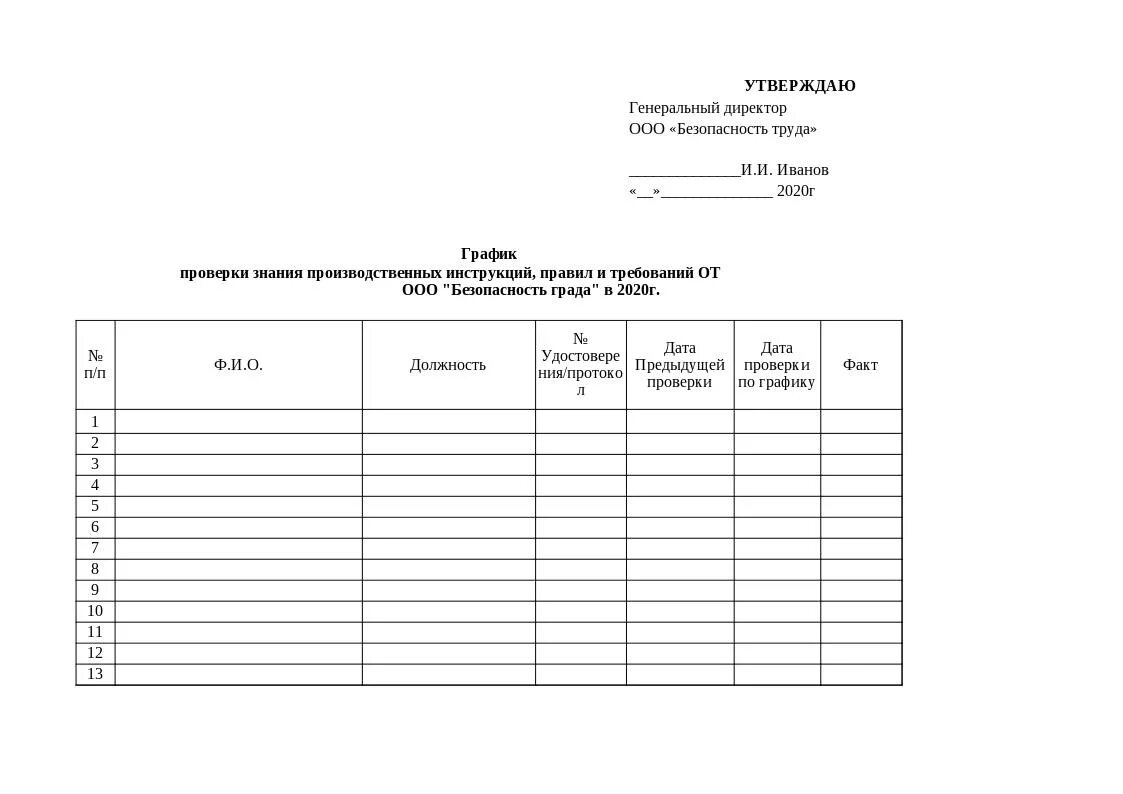 График проверки по дням График проверки газового оборудования на апрель 2021 года МУП "Дирекция единог