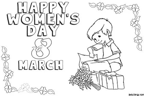 8th March International Women's Day Coloring Page.