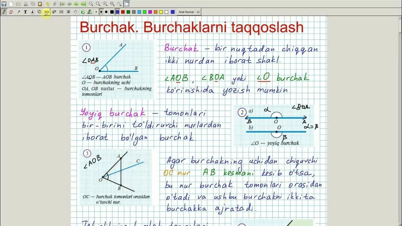 Алюминий xossalari. Burchak. Учбурчакнинг турлари. Uchburchak. Burchak.