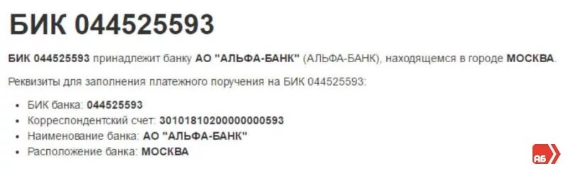 Бик 044525593 инн