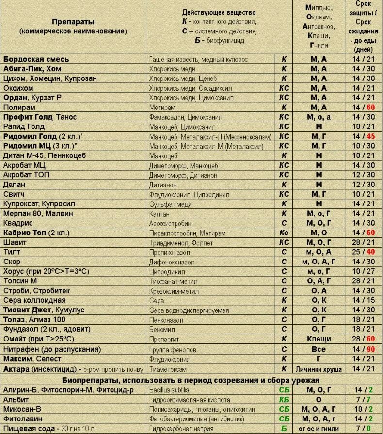 Таблица инсектицидов+фунгицидов для виноградника. Таблица фунгицидов для обработки винограда. Таблица смешивания препаратов для обработки винограда. Баковые смеси для обработки винограда таблица.