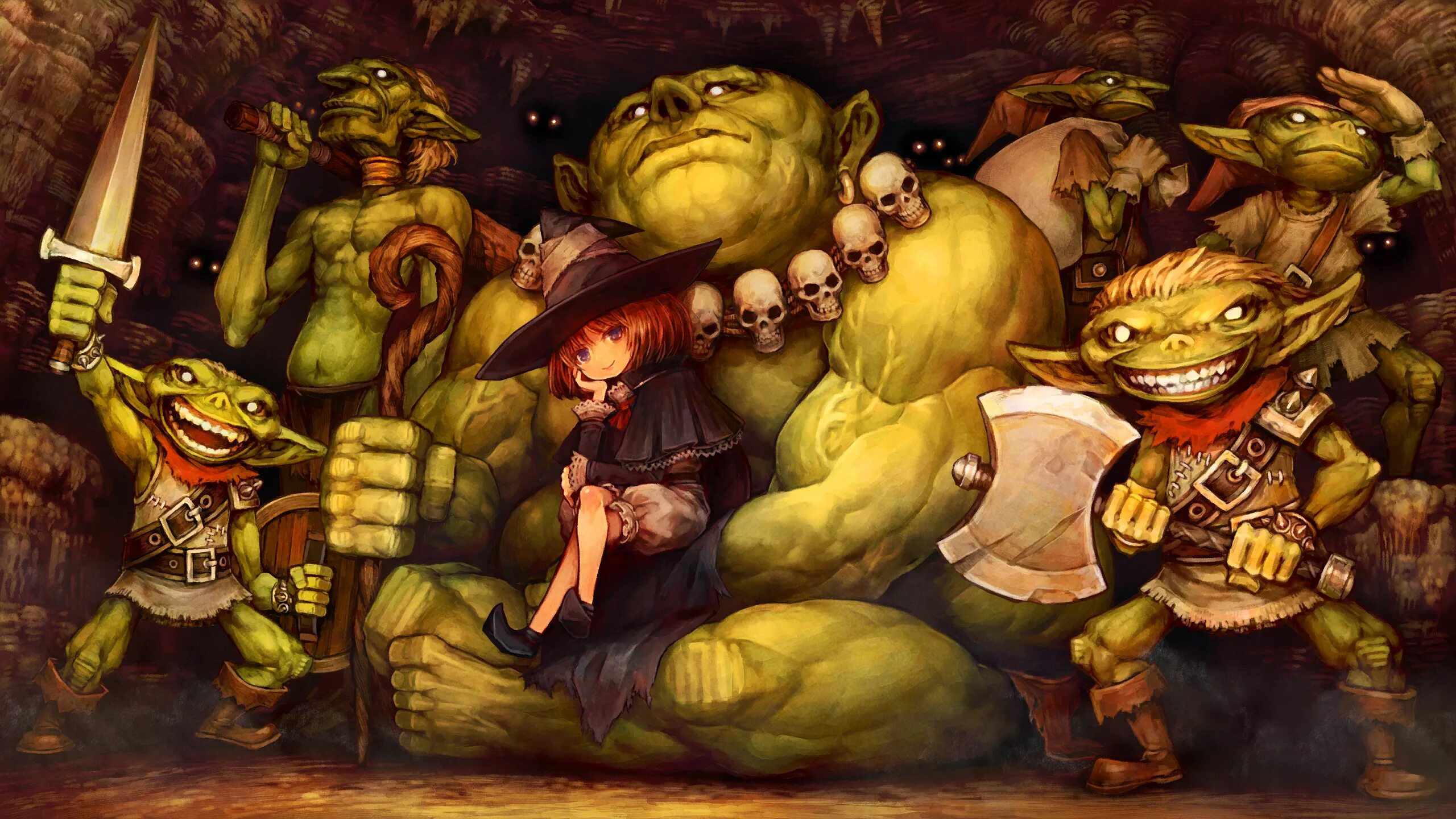 Гоблины арты. Dragon s crown. dragon s crown игра. орки огры тролли гоблины. dragons crown elf арт.