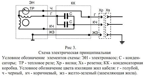Схема насоса конденсатора
