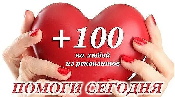 Добавь плюс 100. 100 рублей спасут жизнь. нужна любая помощь. помогите закрыть сбор на реабилитацию. нужна помощь картинка для благотворительности.