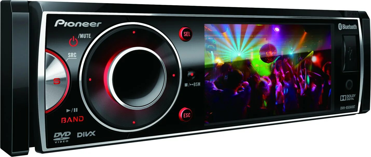 Магнитола с блютузом с экраном. Автомагнитола Pioneer DVH-850avbt. Pioneer DVH-850. Магнитола Pioneer 1 din с экраном. Pioneer с DVD 1din.