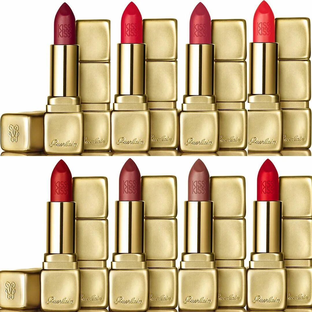 Guerlain KISSKISS Lipstick. Guerlain KISSKISS Matte. Guerlain KISSKISS Shine Bloom 520. Guerlain KISSKISS 308.