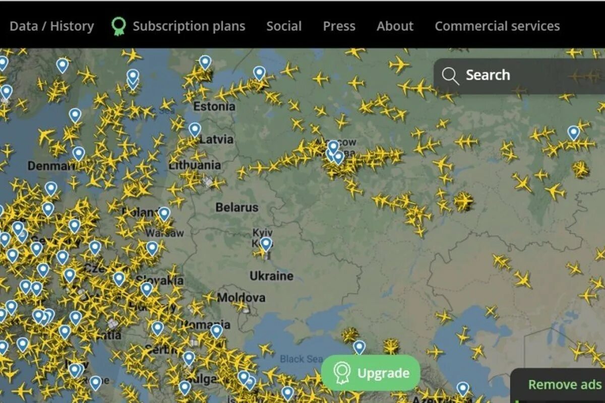 Воздушное пространство сейчас