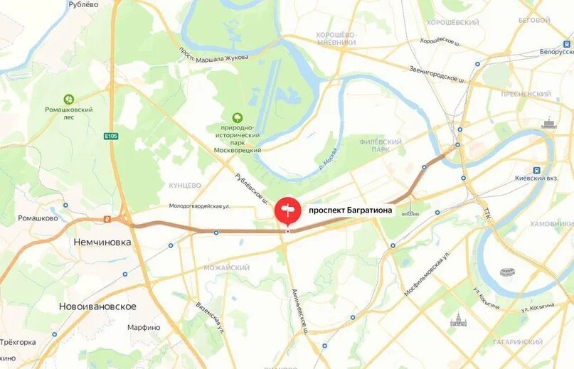 Проверить проезд по багратионовскому проезду