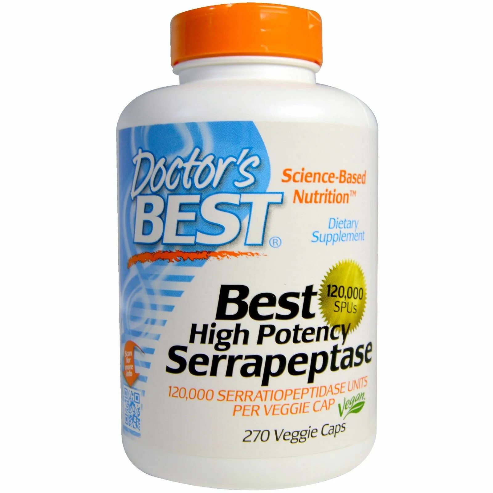 Doctors best serrapeptase 40 000 spu. High Potency Serrapeptase 120.000 SPU. Doctor's best High Potency Serrapeptase 120 000. Высокоэффективная Серрапептаза 120 000 SPU, 270 вегетарианских капсул. Серапептаза фермент.