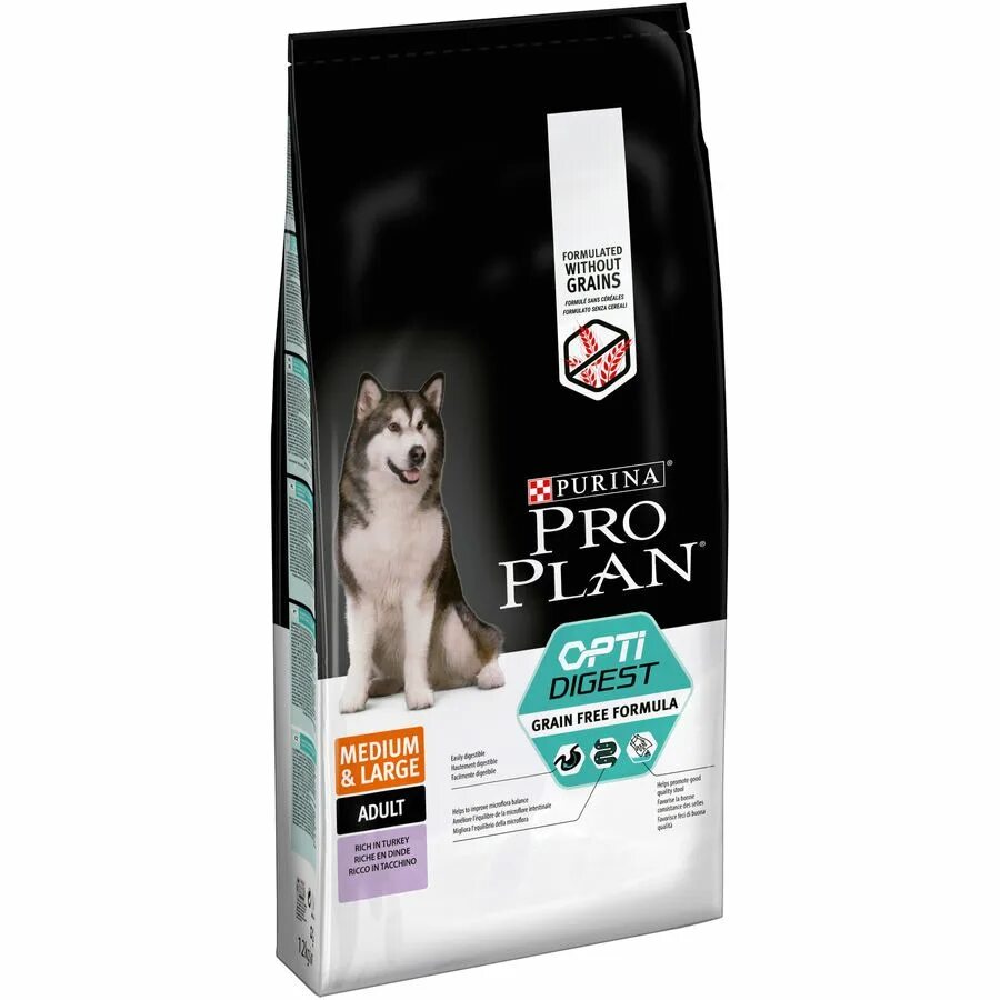 Корм для собак Purina Pro Plan OPTIDIGEST индейка 7 кг. Корма Пурина Проплан для собак Медиум Эдалт. Pro Plan OPTIDIGEST для собак. Корм pro plan для средних пород