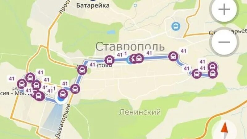 Карта автобусов ставрополь