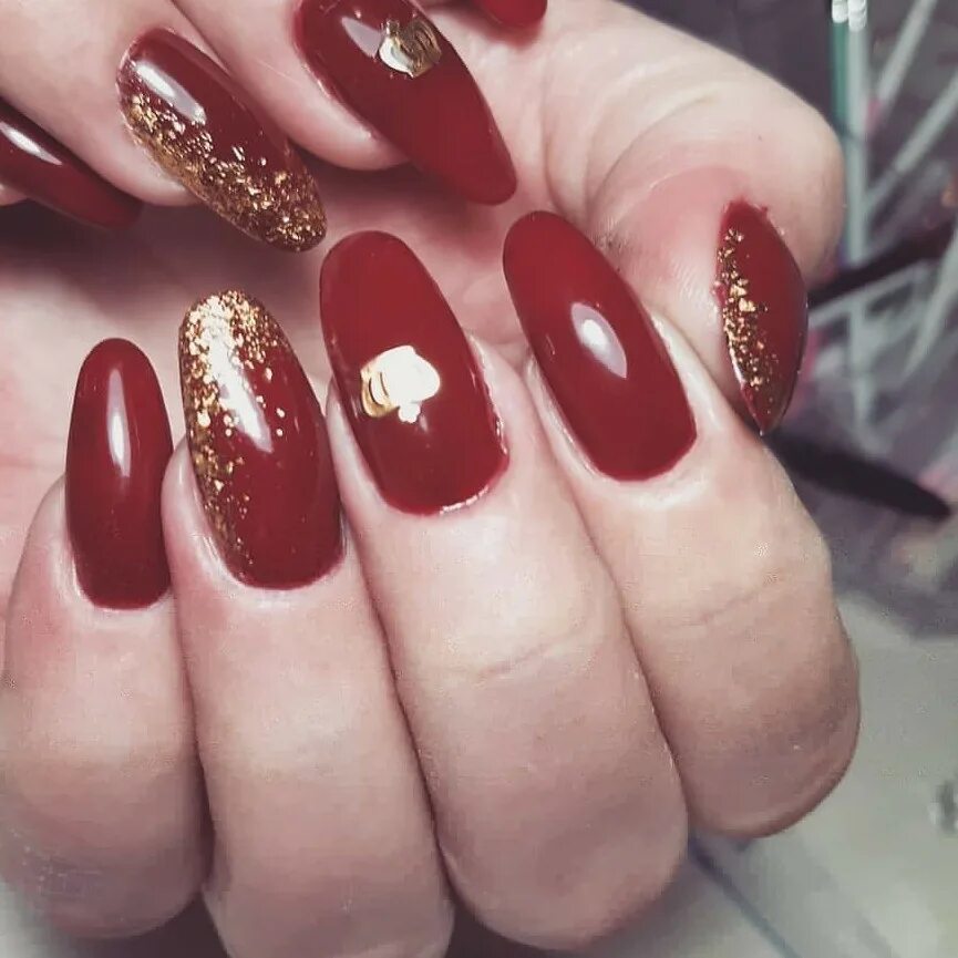 Pin by Crystal Riley on Nails Red and gold nails, Fancy nails designs, Gold nail
