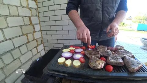 Мясо на горячем камне