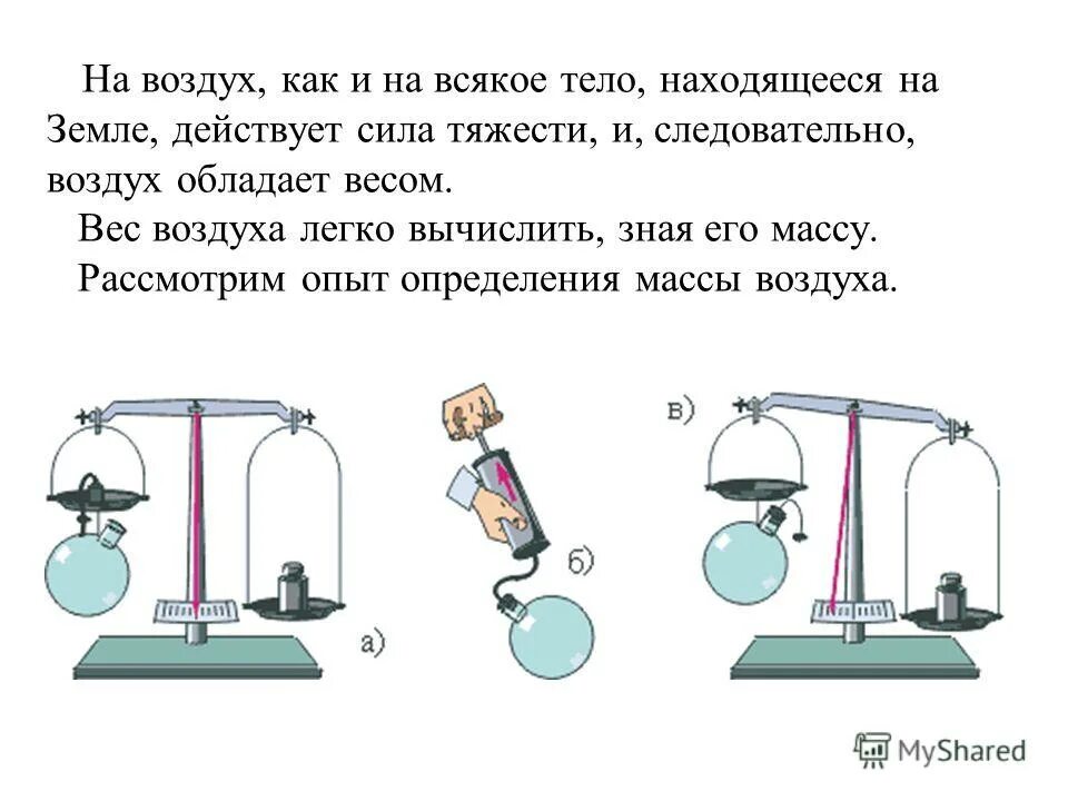 Масса воздуха физика 7 класс. Вес воздуха атмосферное давление 7 класс физика. Вес воздуха опыт. Сила тяжести опыт.