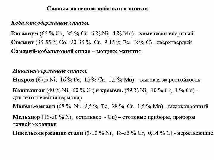 Железо элемент какой подгруппы. Сплавы на основе кобальта. Соединения железа, никеля, кобальта. Лекция сплавы на основе железа. Соединения никеля.