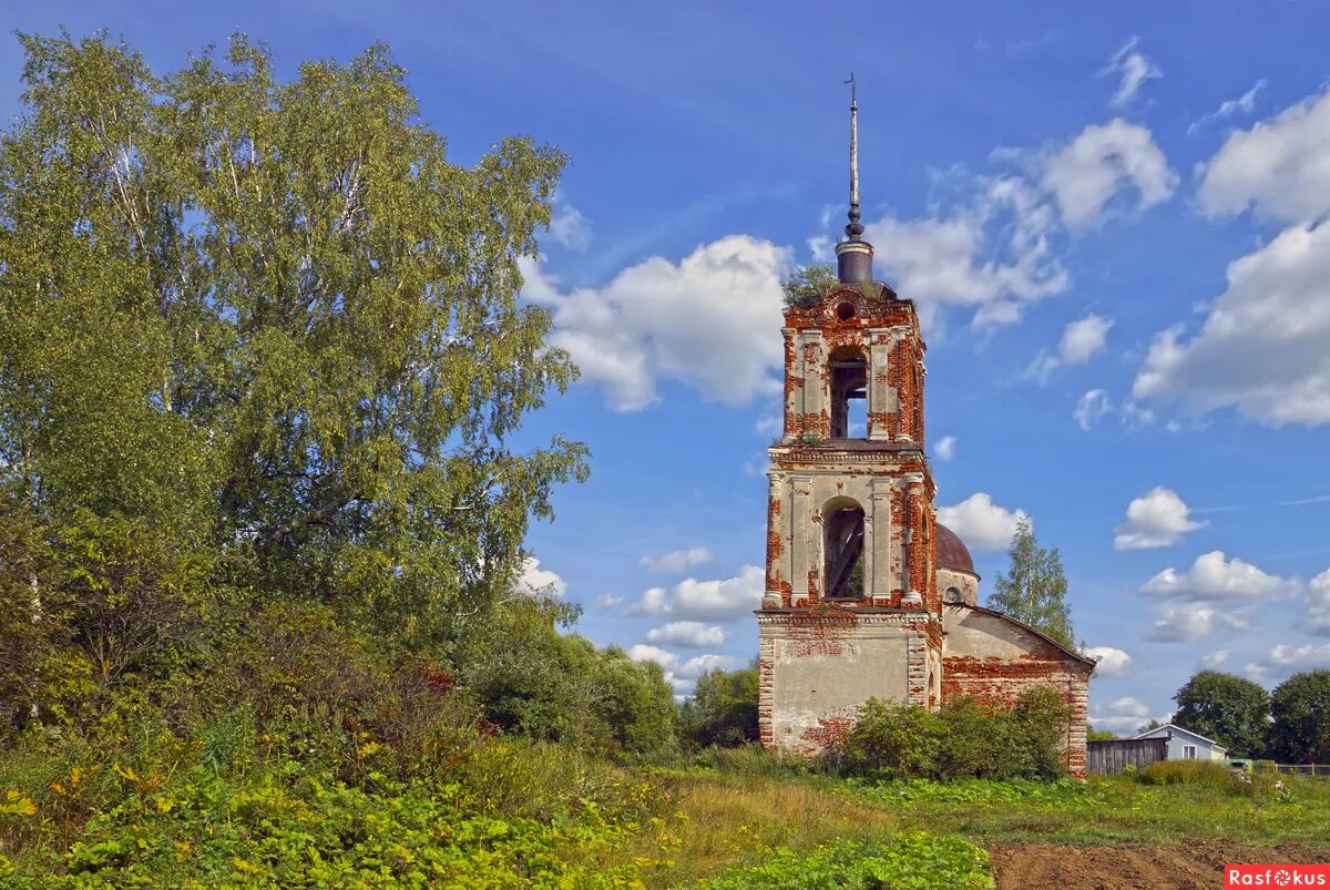 Тверская область Кашинский район Савцыно Церковь Николая Чудотворца Фотография