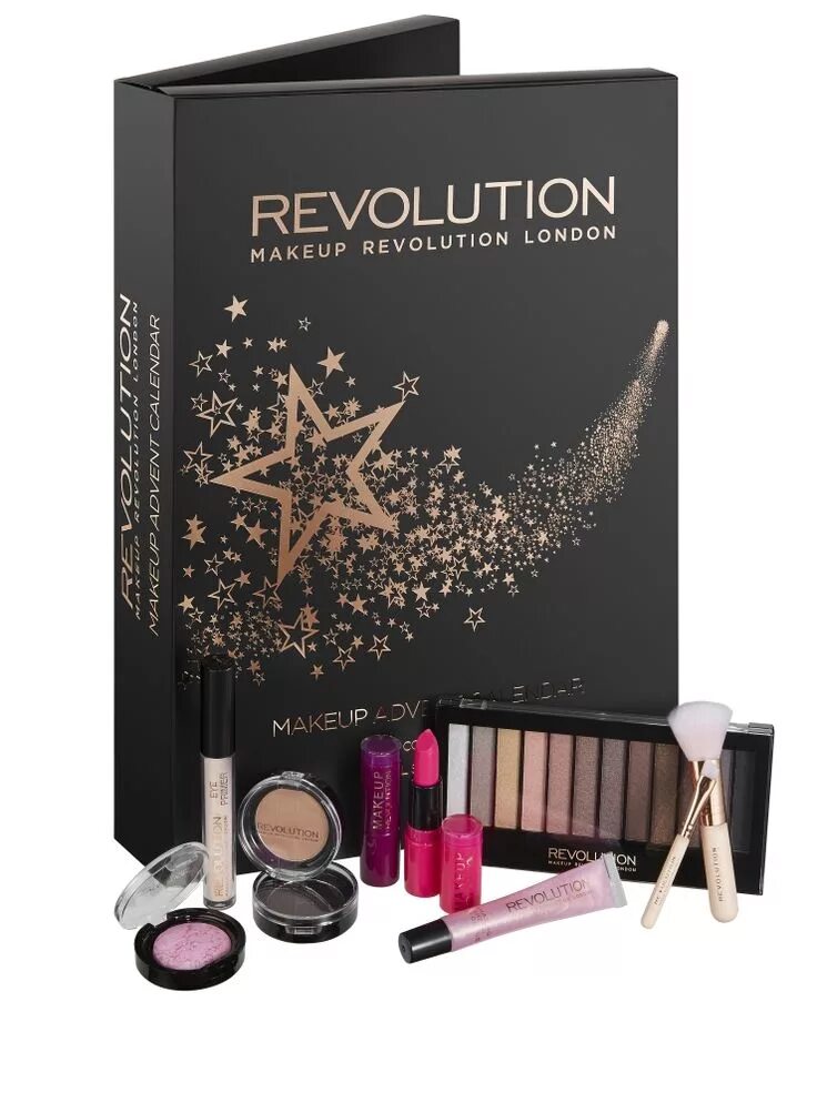 Адвент revolution. Адвент календарь с косметикой революшен. makeup revolution advent calendar 2025. advent calendar косметика 2025 make up revolution. адвент календарь мейкап революшен.