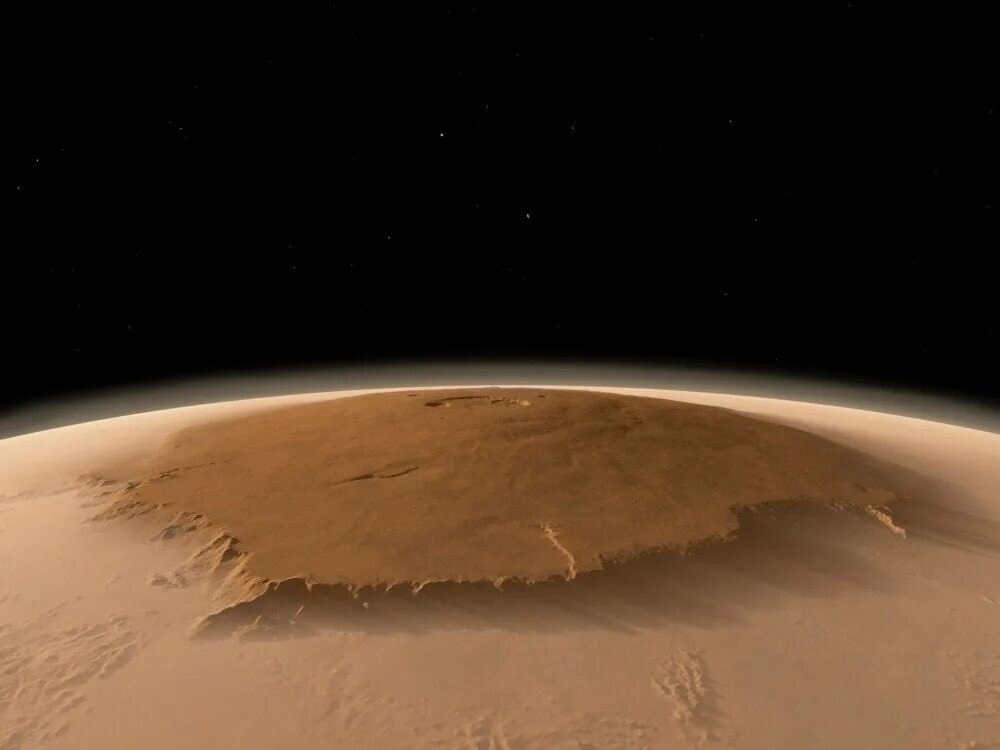 Самая высокая гора в солнечной системе находится. Гора Олимп на Марсе высота. Олимпус Монс на Марсе. Вулкан Olympus Mons. Вулкан Олимп на Марсе.