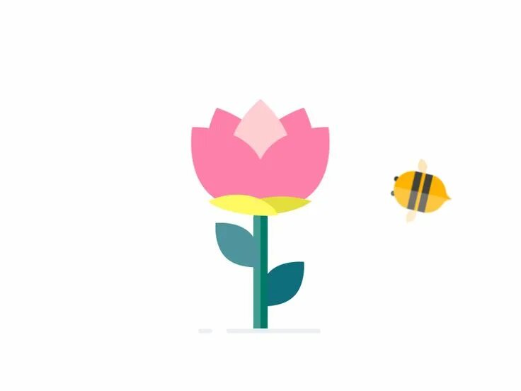 Flat flower. Цветы flat. gif цветок иконка. бутон флэт. цветение флет.