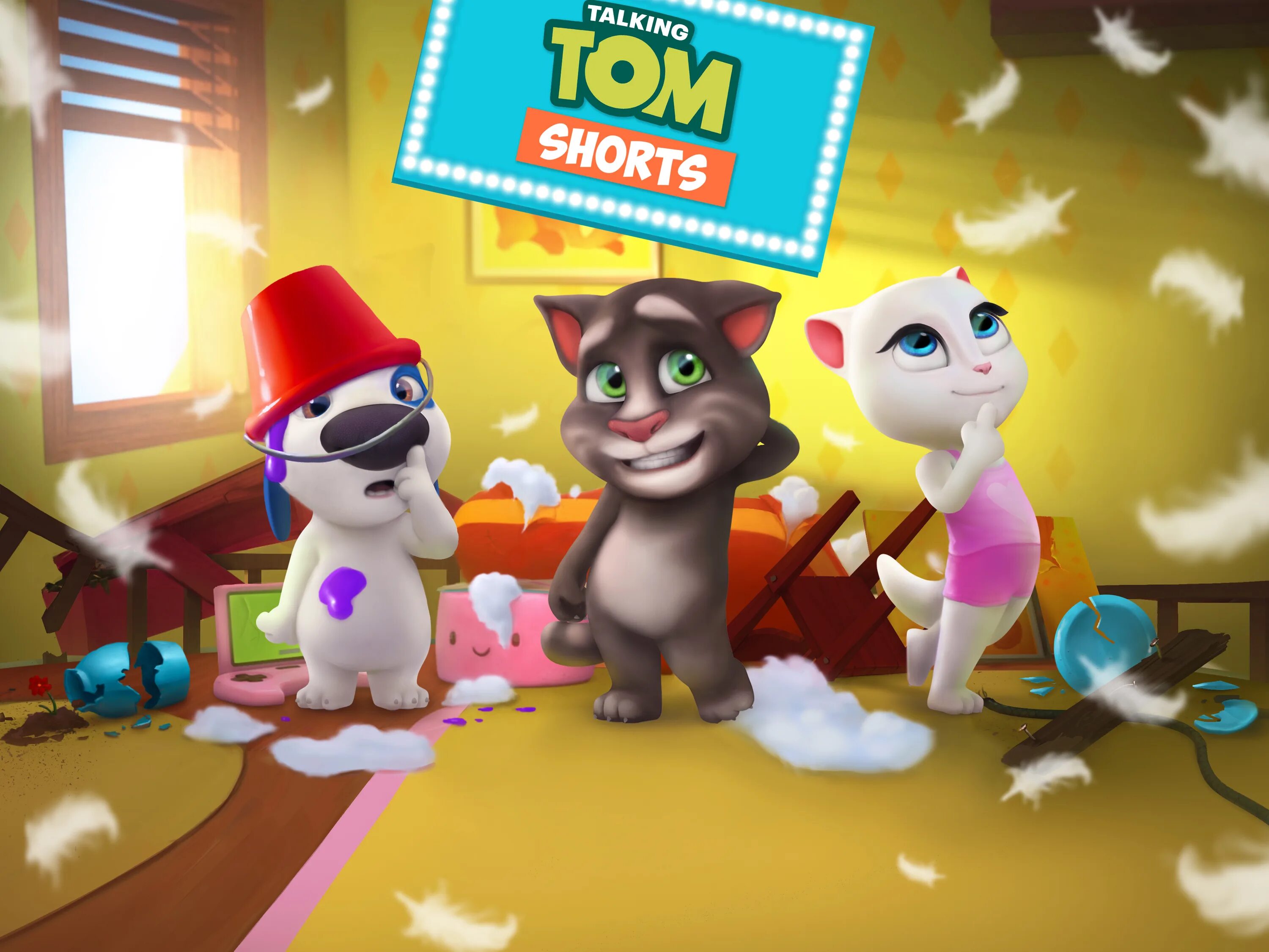 Talking tom говорящий том. Talking Tom shorts Анджела. Том Анджела Хэнк. Говорящий том Анджела Хэнк Джинджер и Бен. Игра talking Tom friends.