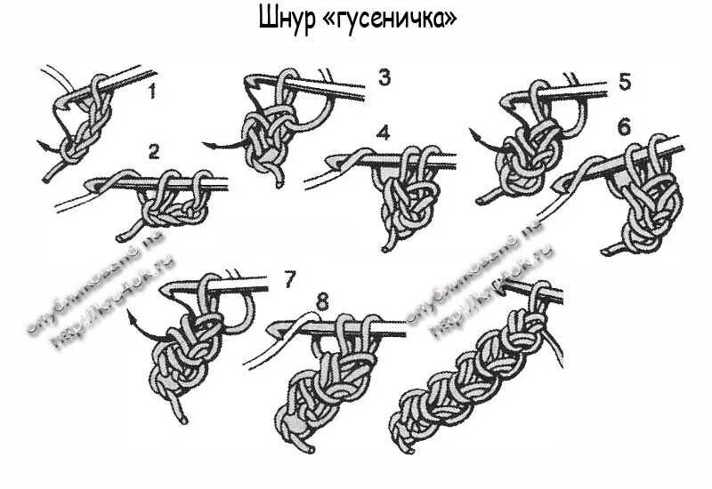 Схема вязания крючком шнура гусеничка. Шнур крючком схемы и описание пошагово. Вязаный шнур гусеничка крючком. Шнур крючком схемы и описание пошагово. Схема вязания крючком шнура гусеничка.