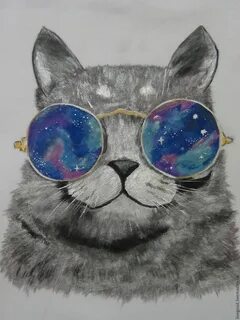 Крутой котик рисунок