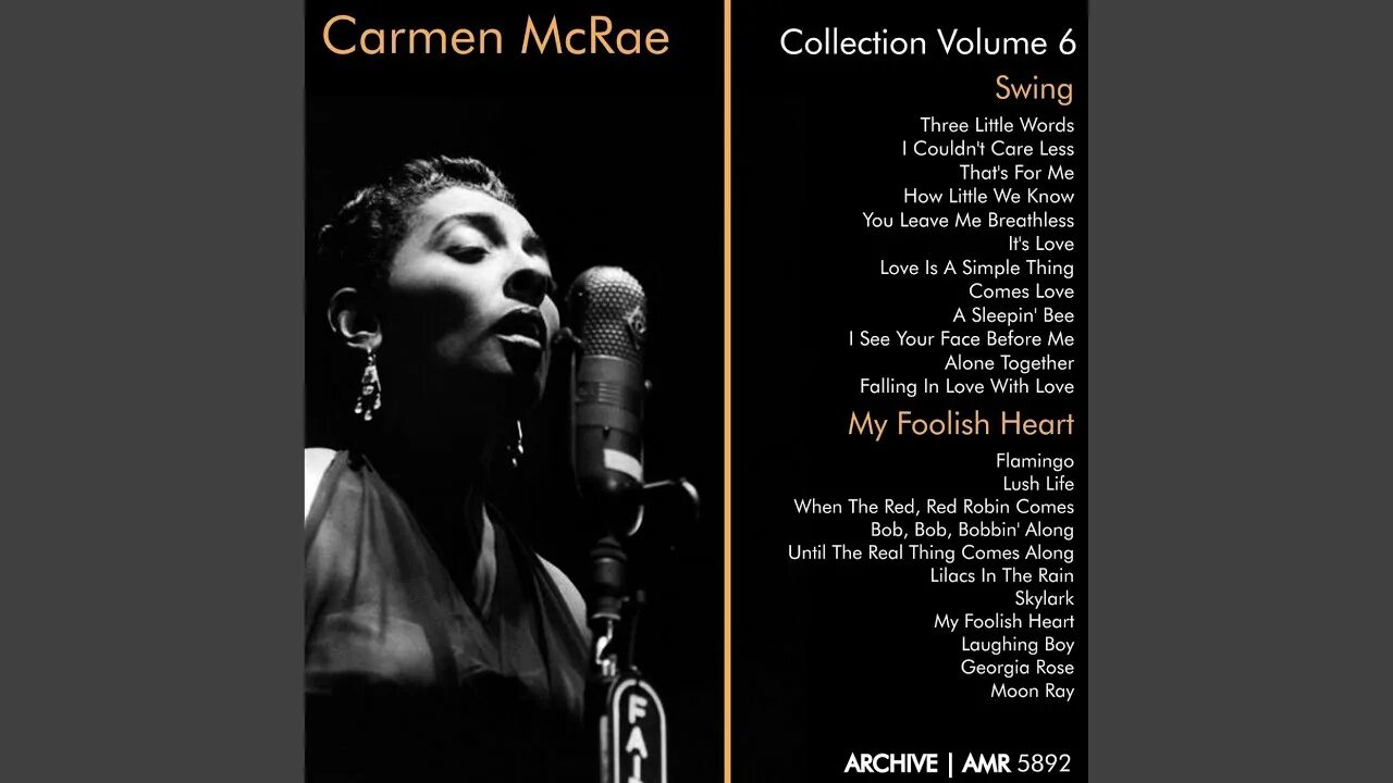 When you leave me. Carmen MCRAE - Afterglow.