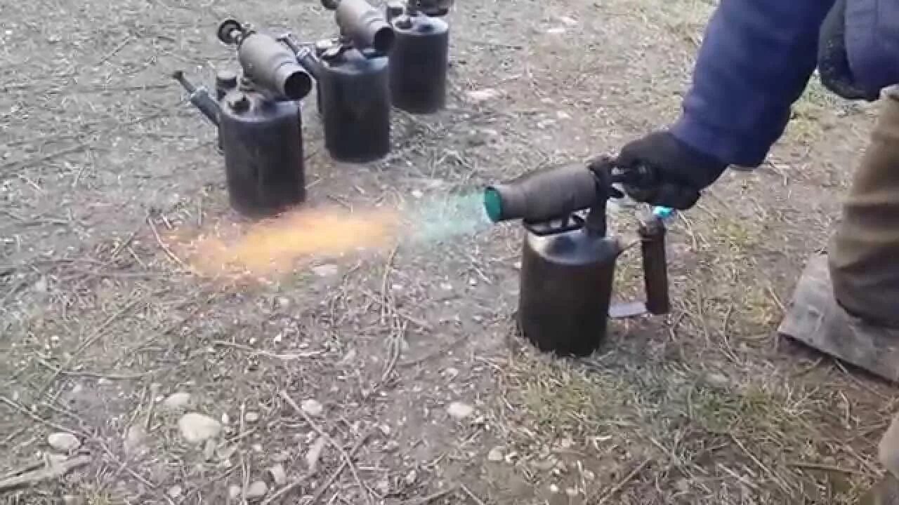 Как сделать газовую горелку из паяльной лампы