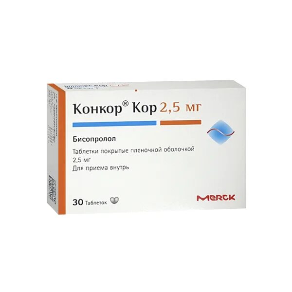 Конкор 2.5. Конкор кор Мерк. Конкор кор 5 мг. Конкор кор таб. П/О плён 2,5мг №30.