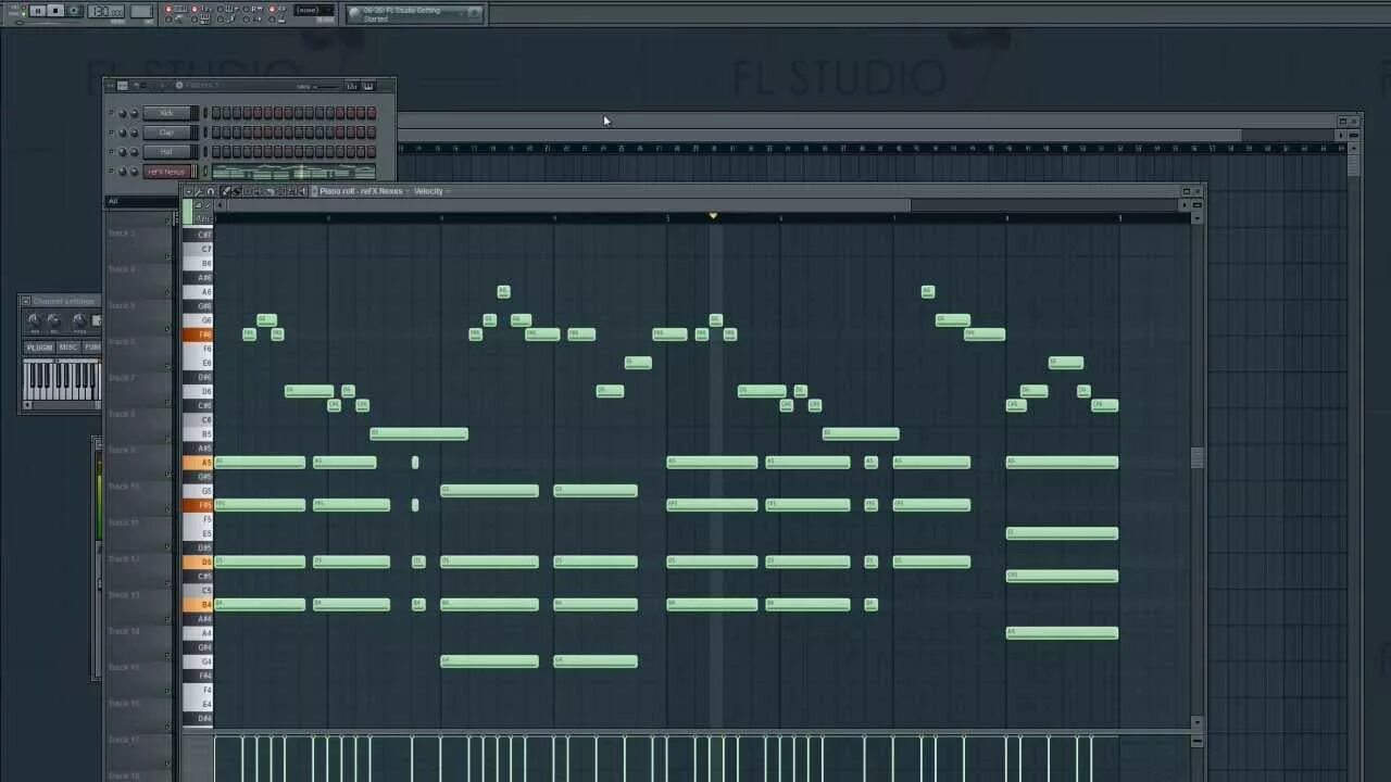 Fl studio 20 ноты. Пианино в фл студио 20. Пианино фл студио. Минор в фл студио. Бит на пианино фл студио 20.