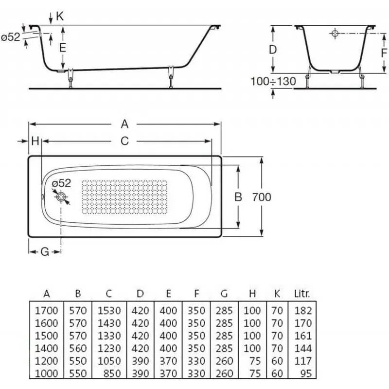 Ванна Roca Continental 150x70 21291300 чугун. Ванна Roca Continental 170x70. Ванна Roca Continental 100x70. Чугунная ванна Roca Continental 170х70 21291100r. Размер ванны стандартной чугунной