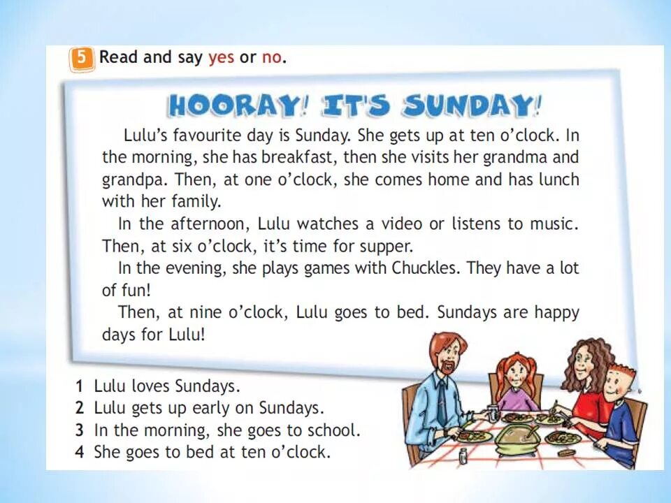 Английский язык on Sundays. Проект по английскому on Sundays. On Sundays 3 класс. Текст my favourite Day. Спотлайт 3 чтение