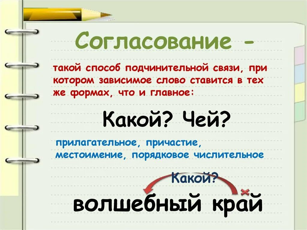 Что значит слово связь. Согласование. Что такое согласование в русском языке. Согласование это такой способ подчинительной связи при котором. Чтотаткео согласование.