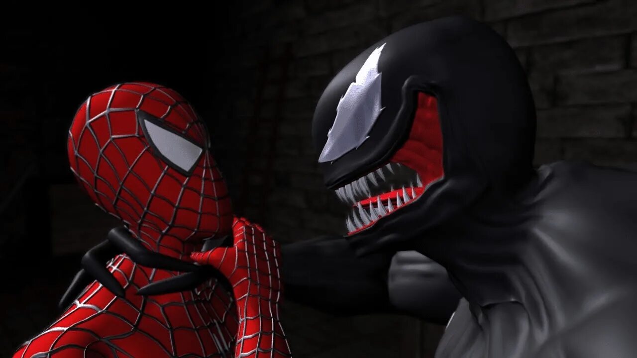 Паук против паука видео. Веном из spider man 2. человек паук 3 против венома. веном ultimate spider. веном человек паук 3.