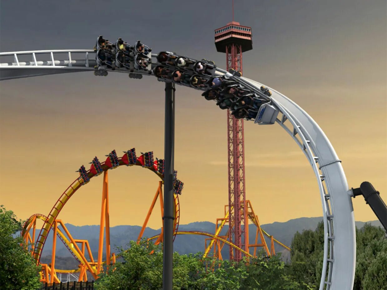 Американские горки Magic Mountain California. Six Flags Magic Mountain Лос-Анджелес. Roller Coaster аттракцион. Диснейленд Калифорния аттракционы.