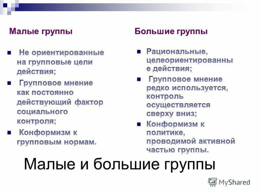 Какие признаки отличаются. Большие и малые группы. Отличия малых и больших социальных групп. Большие и малые социальные группы. Отличия большой и малой социальной группы.