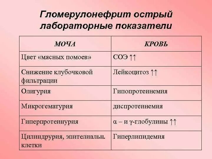 Изменения в моче при гломерулонефрите