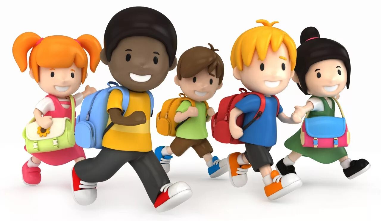 On my way to school. Школьный children cartoon. go to school прозрачный фон. ребенок вектор 3д. ученик 3д.