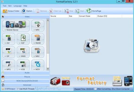 Конвертер format factory