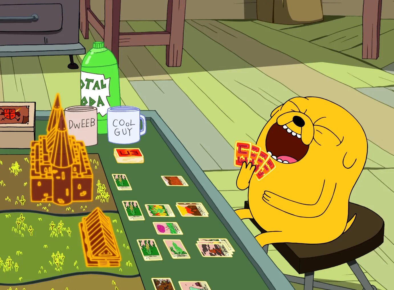 Новая версия приключений. Карточные войны Финн против Джейка. Адвенчер тайм карточные войны. Adventure time карточная игра. Игра фин и Джейк карточные войны.