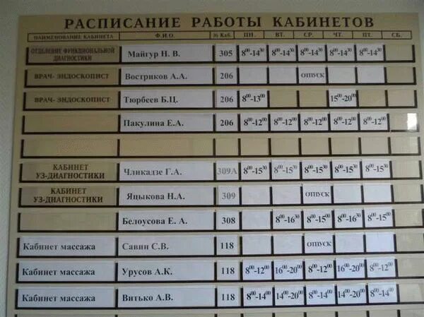 Режим работы 109