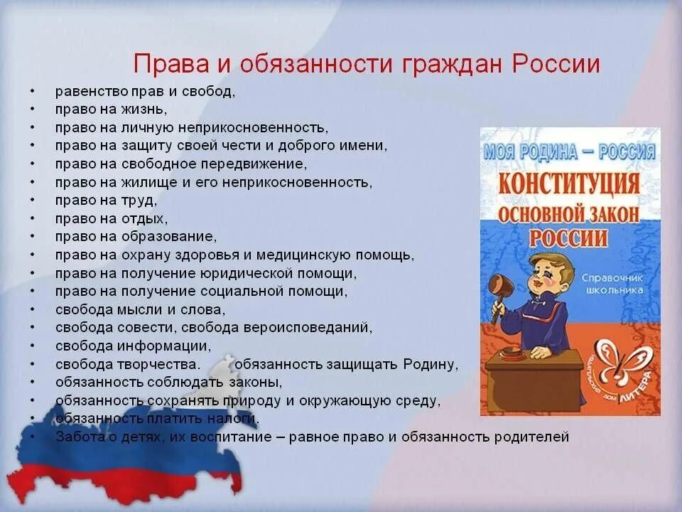 Какие новые законы придумать. Парва ми бязаности человека. Провал и обязанности граждан России.