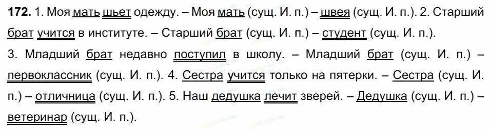 Русский язык 5 класс упражнение 172