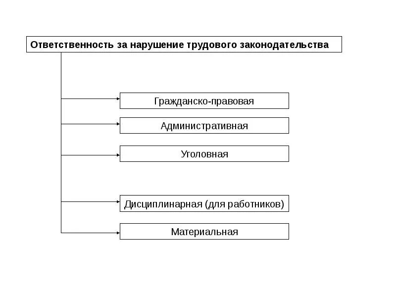 Нарушающие законодательство рф. Виды юридической ответственности в трудовом праве. Ответственность за нарушение трудового законодательства. Виды ответственности нарушения трудового законодательства.