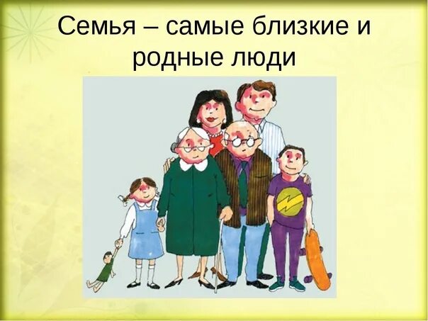 Родственники окружающий мир