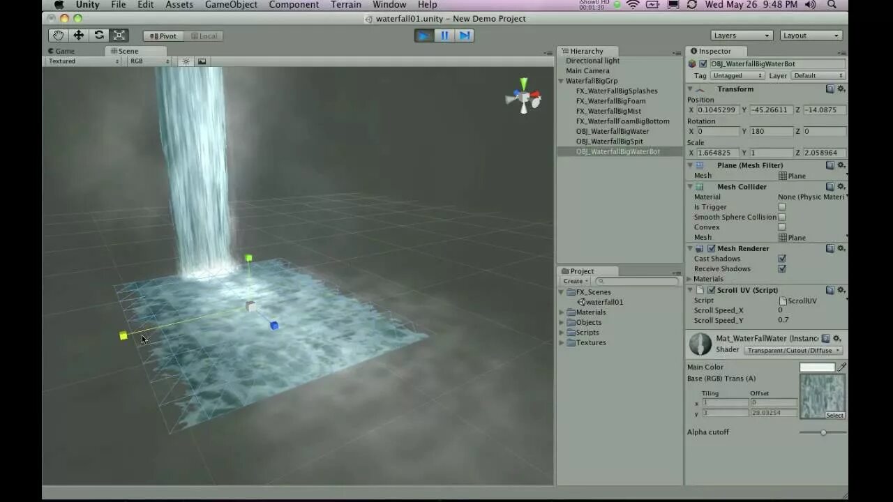 Как сделать эффекты в unity. Капля воды материал unity 3d. prefab unity. water maps 3d max. waterfall foam texture.